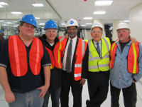 February 2, 2012-The gang's all here to start IT work in NCWCP: Cameron Shelton, Ben Kyger, David Caldwell, Louis Uccellini, Mark Samuelson.