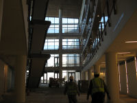View of atrium from 1st floor looking east.