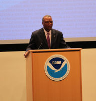 Prince George's County Executive Baker speaking at the ceremony.