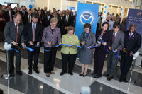 Just after the ribbon cutting: NCEP Director Uccellini, Acting GSA Director Tangherlini, NOAA Administrator Lubchenco, Senator Mikulski, Acting Secretary of Commerce Blank, Acting NWS Director Furgione, UMD President Loh, Prince George.s County Executive Baker.