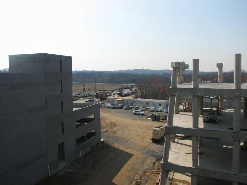 View looking south from the fourth floor back wing (OPC/HPC ops area)