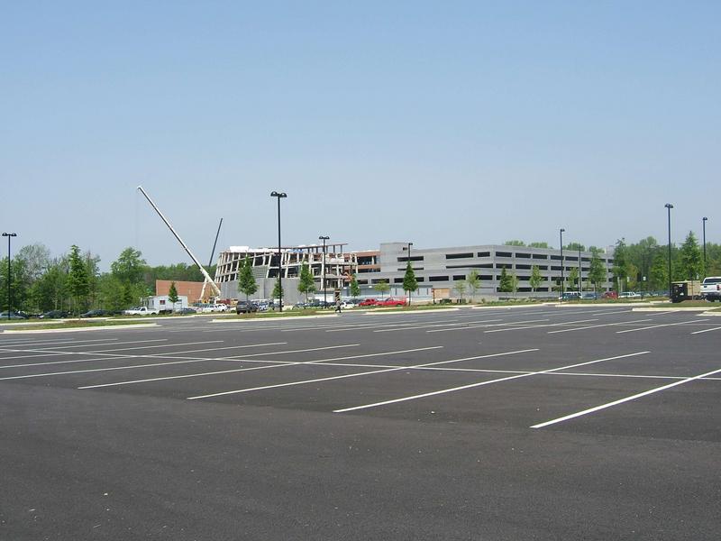 View of the entire site from the back corner of the UMD building parking lot