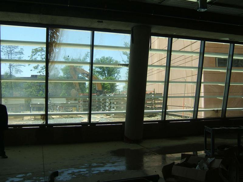 View from the front windows of the library area