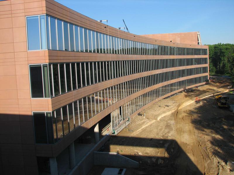 North side of NCWCP; shadow in foreground is the parking garage