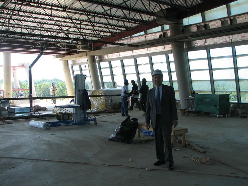 Dr. Uccellini inspects future Director's Office area