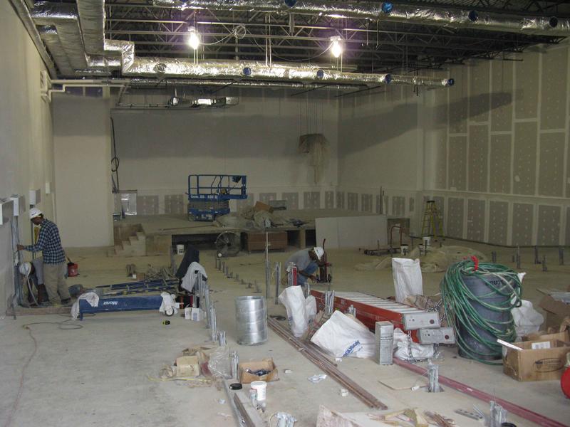 Progress inside the auditorium