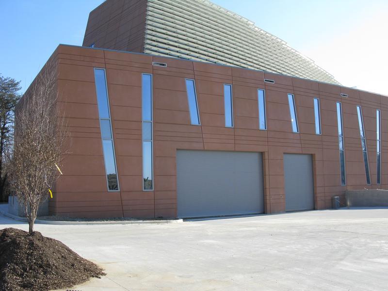 West end of NCWCP showing loading dock doors