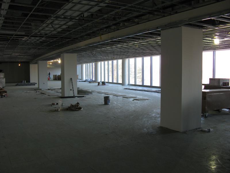Fourth floor HPC/OPC ops area; note that raised floor has been installed
