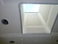 An upward look out 1 of skylights in the ORA located on the 2nd floor. 
