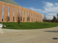 South exterior showing two story data center section