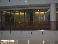 One of the many conference rooms overlooking the atrium.