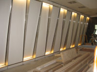 Lighted wall panels on other side of Conference Center (now completed).