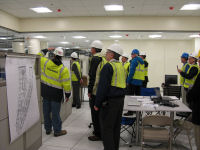 A visit is made to the work area in the Data Center staffed by NCO.