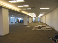Construction continues in the fourth floor operational area.