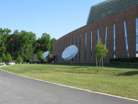 Satellite dishes installed in front of NCWCP.
