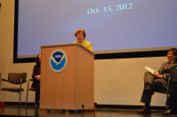 Senator Barbara Mikulski speaking at the ceremony.